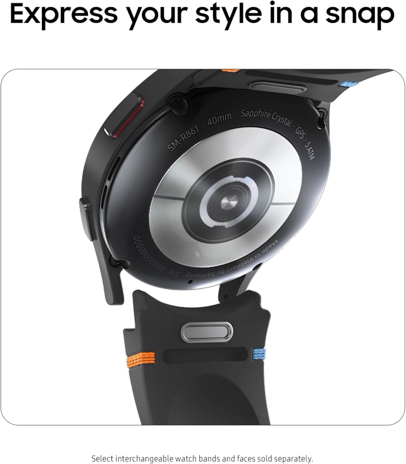 Samsung - Galaxy Watch FE Aluminum Smartwatch 40mm LTE with Blue Band Silver (2024) SM-R866UZSAXAA