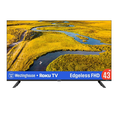 Westinghouse 43″ 60Hz 1080p Edgeless Bezel Full HD HDR10, HLG Roku TV WR43EX2100