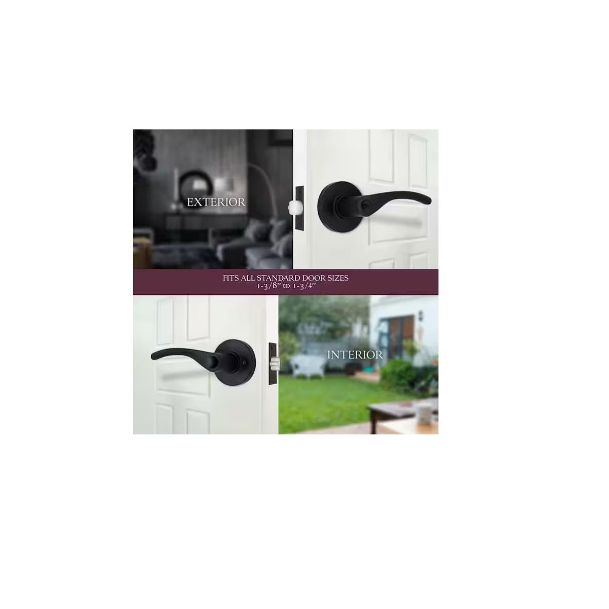 Primrose Matte Black Keyed Entry Door Handle Featuring Dual Keyway LS9X9FSJYYC