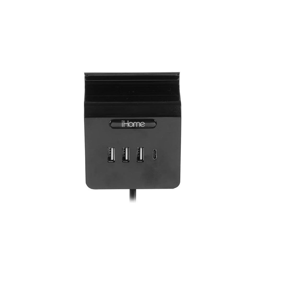 iHome 4 Port USB Charging Hub, 3 USB-A, 1 USB-C, Smartphone Dock, 6ft Power Cord, Lightweight & Portable 2IHCH2267B4L2