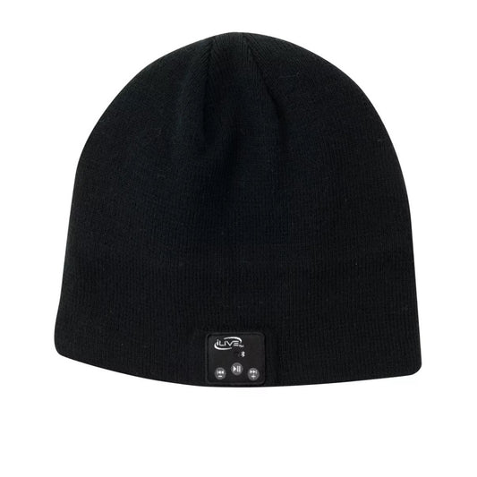 iLive Wireless Bluetooth Beanie with Earbud Speakers and Microphone, IAKB45B, Black