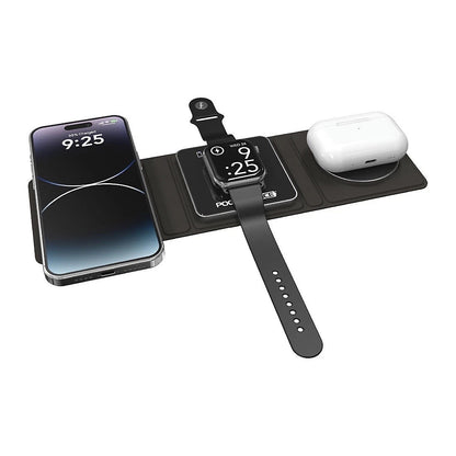 Pocket Juice 3-in-1 Wireless Folding Power Pad 15W for Qi‑enabled Devices