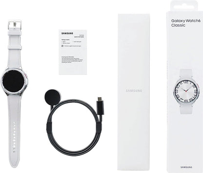 Samsung Galaxy Watch6 Classic Stainless Steel Smartwatch 47mm BT Silver SM-R960NZSAXAA