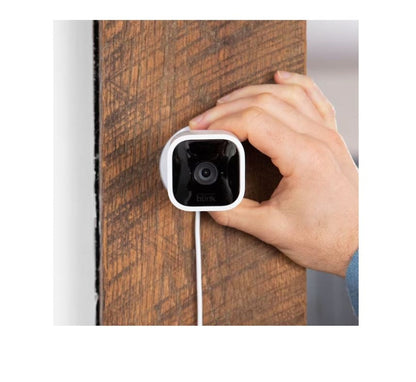 Blink - Mini - Compact indoor plug-in smart security camera, 1080p, night vision, motion detection, 2 way audio – 2 cam - White