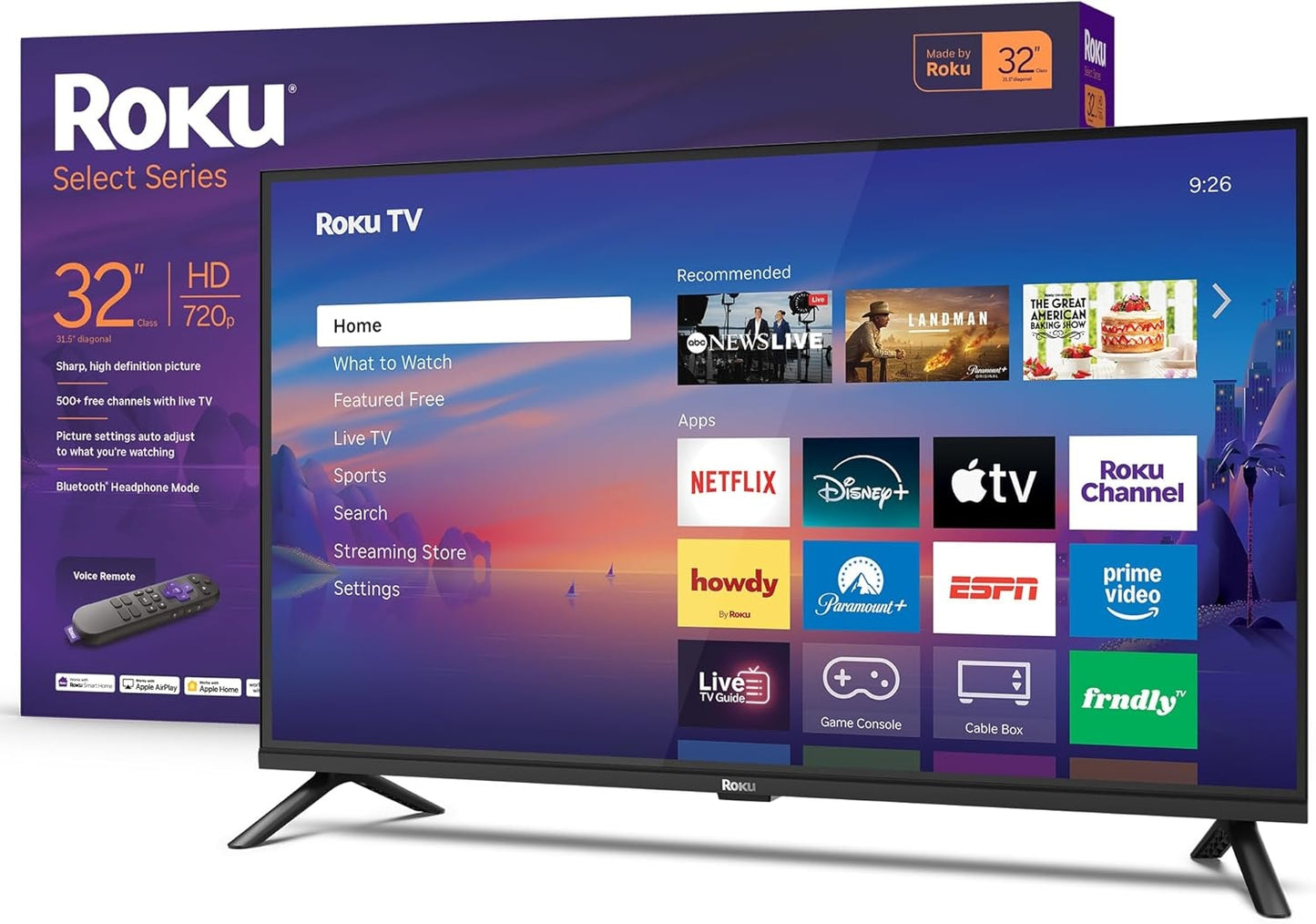 Roku - 32" Class Select Series HD (720p) LED Smart RokuTV (2026)
