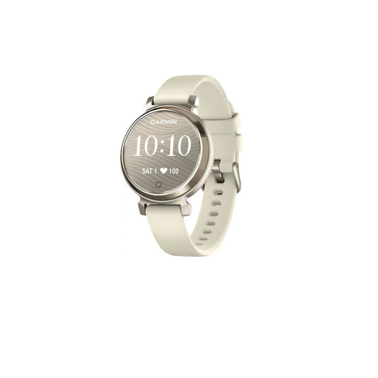 Garmin - Lily 2 Smartwatch 34 mm Anodized Aluminum - Cream Gold with Coconut Silicone Band - (2024) 010-02839-00