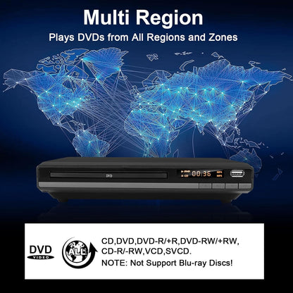 CURTIS DVD-168 DVD Player with Progressive Scan, Multi-Format Disc Playback