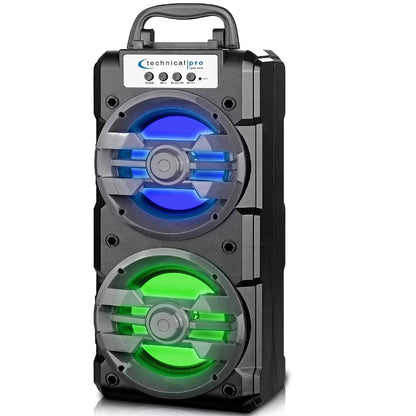 Technical Pro BOOM24 Rechargeable LED Bluetooth Speaker with TWS