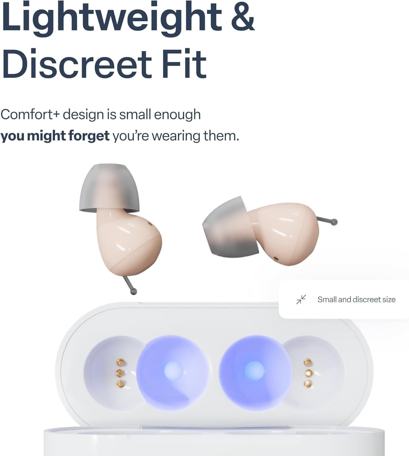 Audien Hearing - Audien Atom Pro 2 OTC Hearing Aids - Beige