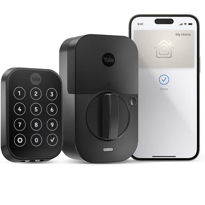 Yale Assure Lock 2 Plus Apple Home Keys Deadbolt with Wi-Fi Black Suede YRD450-N-WF1