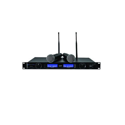 Technical Pro WM1302 Dual-Channel Wireless Handheld Microphone System 509 & 555 MHz