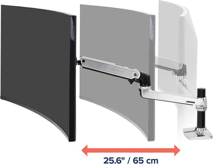 Ergotron LX Desk Mount Monitor Arm Polished Aluminum 45-241-026