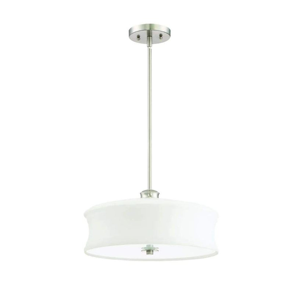 LUMINANCE Pendant Bowl Amala 3-Lights 60W Bright Satin Nickel F20004-80