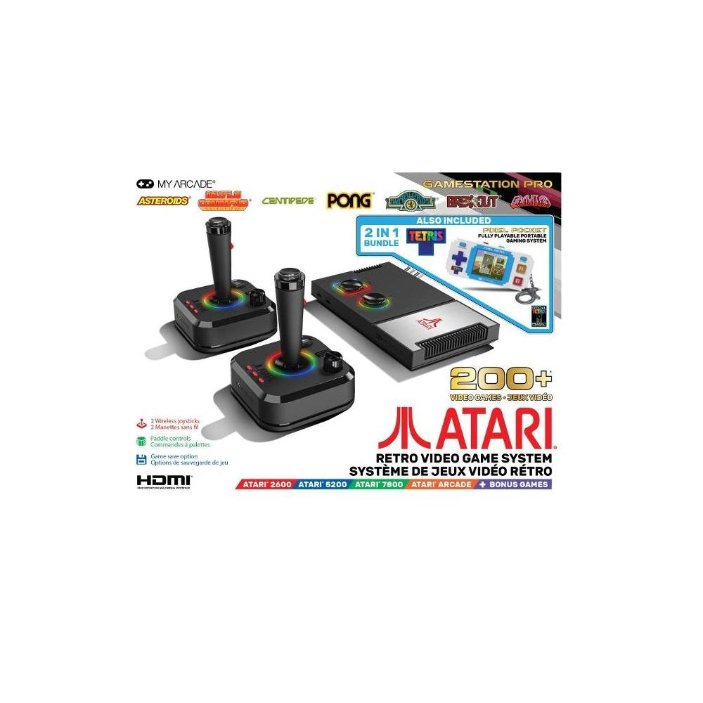 My Arcade Atari Gamestation Pro Retro Video Game System with 200+ Games DGUNL-7129