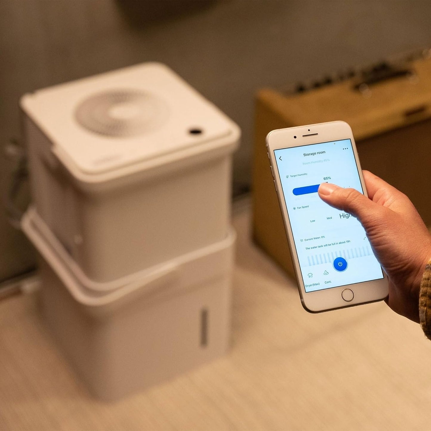 Midea 50pt Cube Dehumidifier Built-in Pump Spaces Up to 4,500 sq ft MAD50PS1QWT