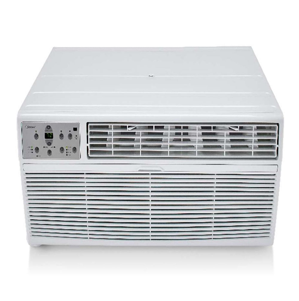 Midea 14,000 BTU 230V In-Wall Air Conditioner with Heat 700 sq. ft. 50 dBA with Remote Control MAT14H2ZWT