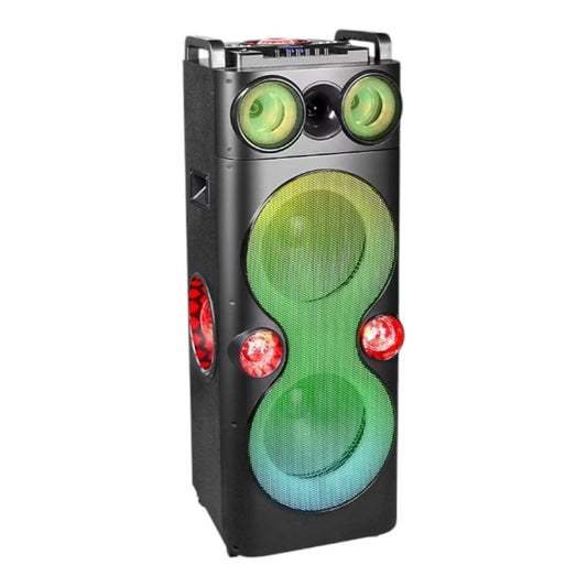 QFX PBX-1260 Dual 12" Party Speaker w/ Rechargeable Battery & LED Lights