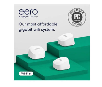 eero 6+ Dual-band Mesh Wi-Fi 6 System (3-pack) White R010311