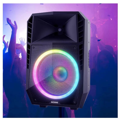 ION Audio Total PA Spartan High-Power Speaker System with Bluetooth, Lights, Stand, and Microphone
