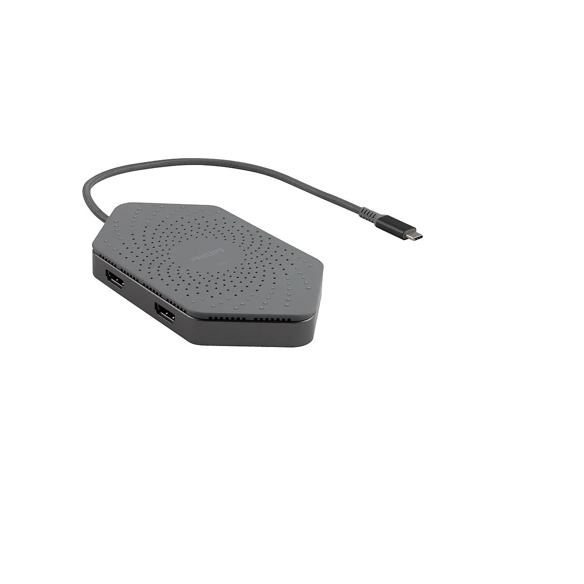 Philips Elite Plus USB-C Docking Station w/ Qi Charging, 2x USB 3.0 ports that transfer data up to 5Gbps, USB Type-C 100W laptop charging port - DLK9121C/27