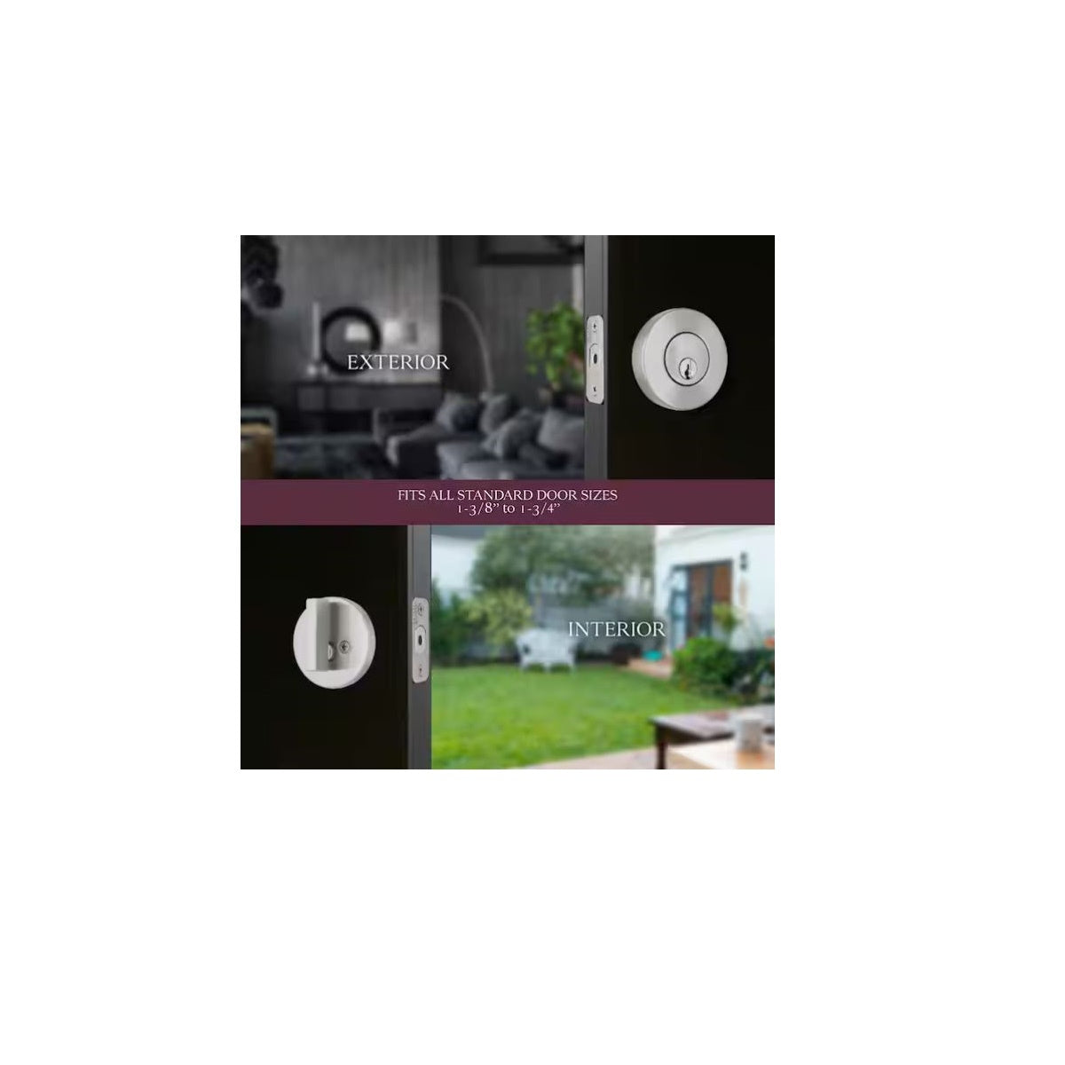 Round Satin Nickel Single Cylinder Deadbolt Featuring Dual Keyway DD1X21PXJ