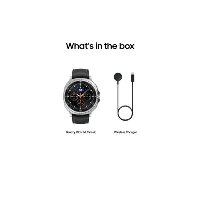 Samsung Galaxy Watch8 Classic Stainless Steel Smartwatch 46mm LTE Black, Carrier: Unlocked (2025) SM-L505UZKAXAA