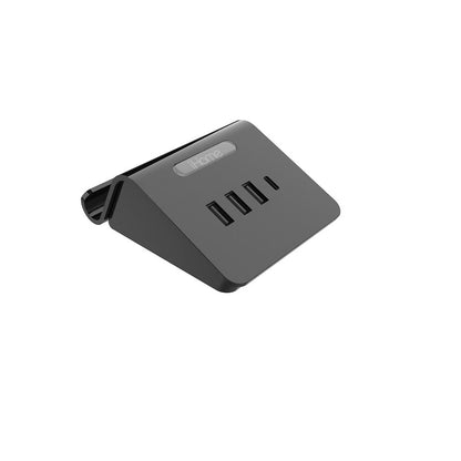 iHome 4 Port USB Charging Hub, 3 USB-A, 1 USB-C, Smartphone Dock, 6ft Power Cord, Lightweight & Portable 2IHCH2267B4L2