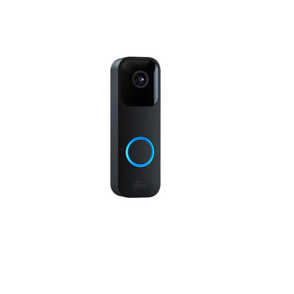 Blink Smart Wi-Fi Video Doorbell Wired/Battery Operated 2-Way Audio, HD Video, Motion detection, Chime App Alerts, Works with Alexa, Black