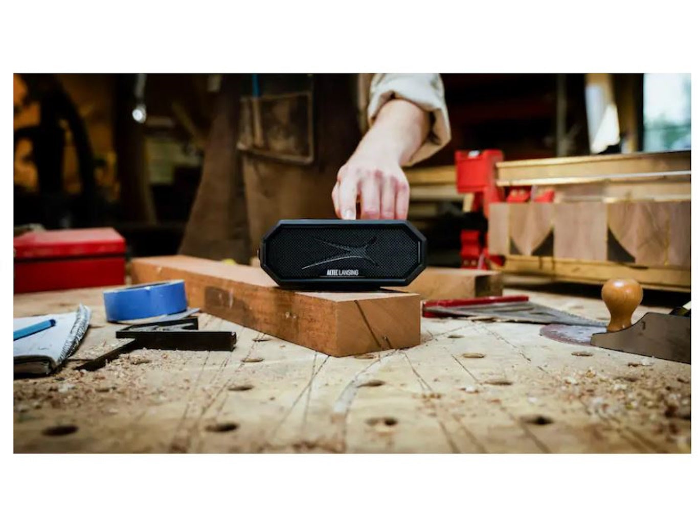 Altec Lansing - Bluetooth HydraJolt 2.0 EverythingProof Portable Speaker with LED Lights - Black/Gray IMW1202-BLKGRY