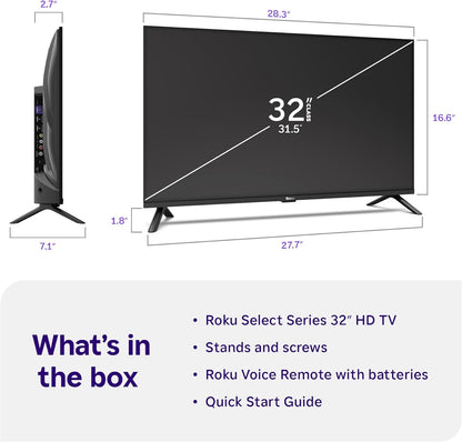 Roku - 32" Class Select Series HD (720p) LED Smart RokuTV (2026)