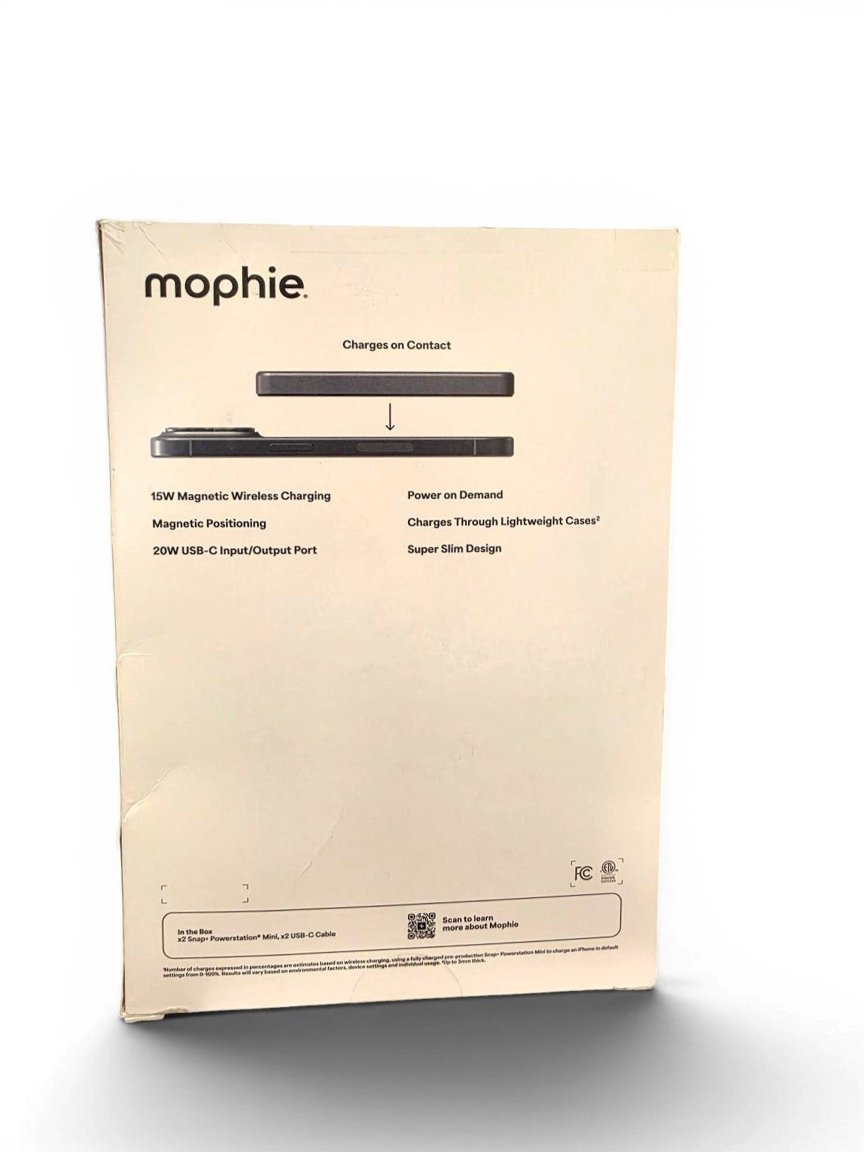 Mophie Snap+ Powerstation Mini 5K, 2 pack For Magnetic Qi-enabled Devices