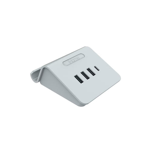 iHome 4 Port USB Charging Hub with Phone Holder Gray 2IHCH2267G4L2