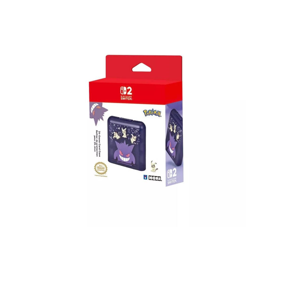 Hori - 24-Game Card Case (Gengar & Mimikyu) Holder for Nintendo Switch 2 - Purple NSX-091U