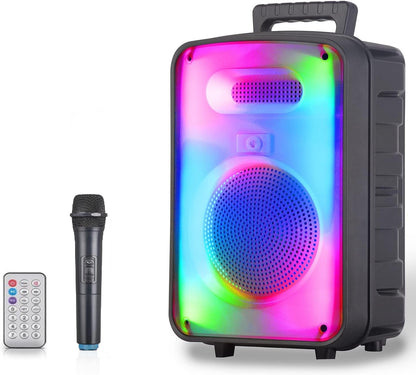 Technical Pro 600W Rechargeable 8" Bluetooth Speaker w/ LED, FM & USB