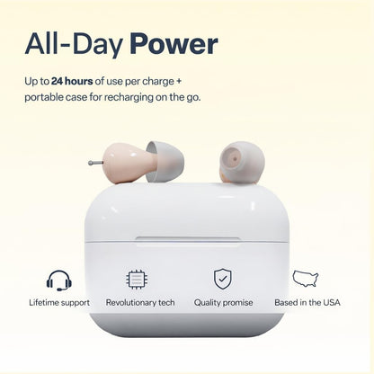 Audien Hearing - Audien Atom Pro 2 OTC Hearing Aids - Beige
