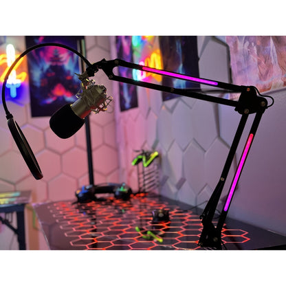 Technical Pro MKL2 Microphone Suspension Boom Arm Stand with LED Lighting