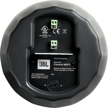 JBL Control 65P/T Full-Range Satellite Pendant Speaker Black, Pair C65P/T