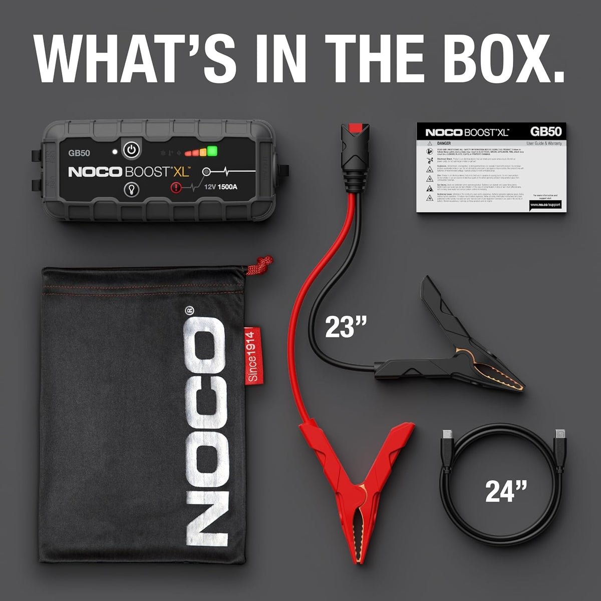 NOCO Boost GB50 1500A UltraSafe Jump Starter, 12V Lithium Battery Booster