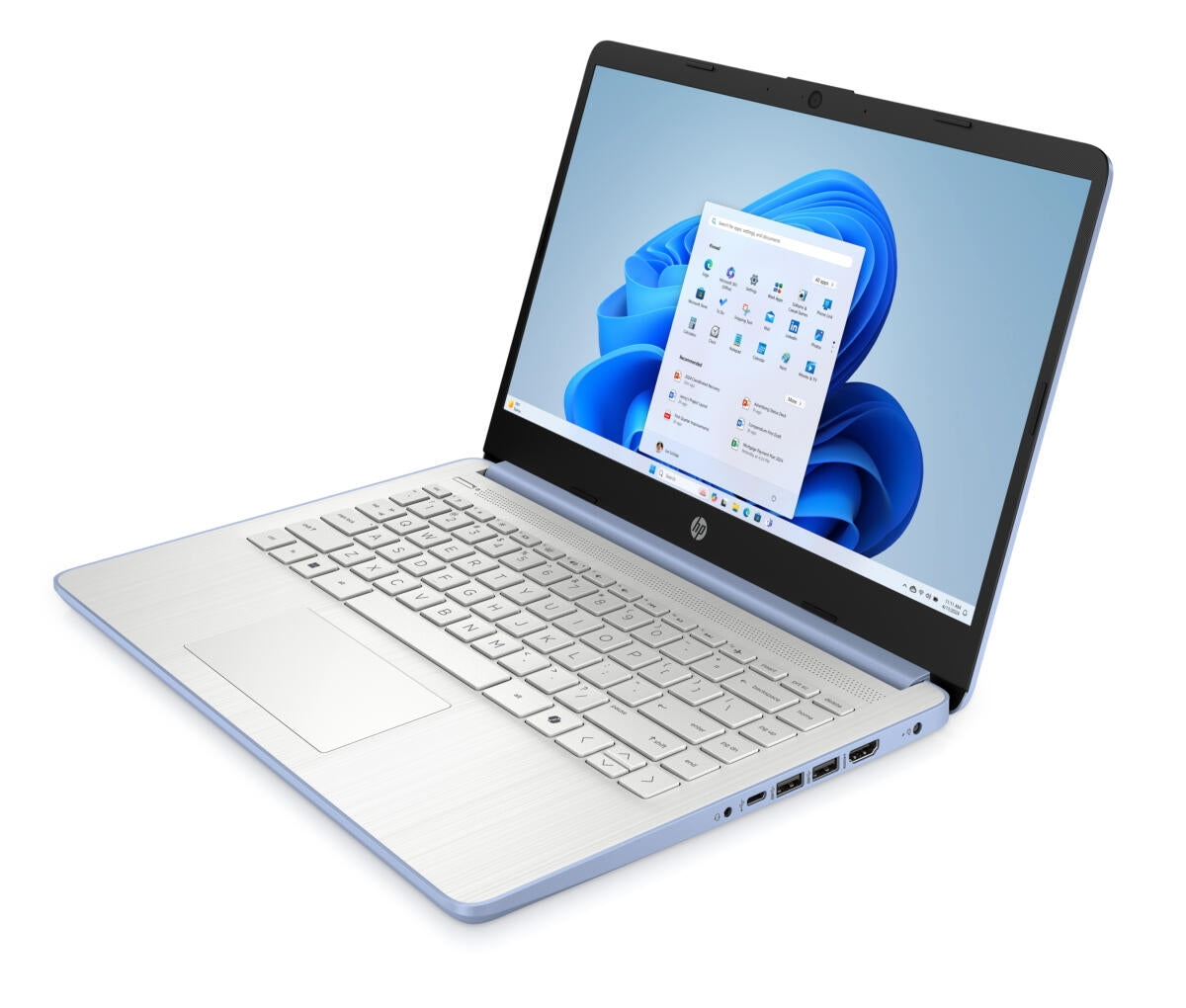 HP - 14" Laptop - Intel Processor N150 2025 - 4GB/128GB Storage Win 11 Home in S Mode - Sky Blue B86L6UA