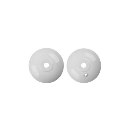 Kathy Ireland Home FN300WW Steel Bowl Cap for Ceiling Fan Light Fixtures, Appliance White Finish, Ashland Finial Pack