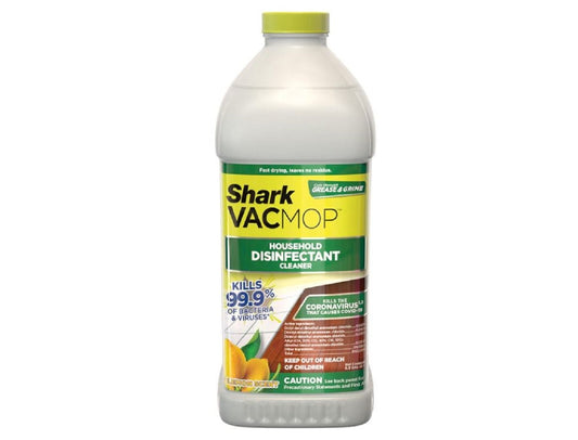Shark VCD60 VACMOP Disinfectant Cleaner, Lemon Refill 2L Bottle, 4.2 in L x 4.7 in W x 11 in H, Clear, 67 Fl Oz, Pack of 1