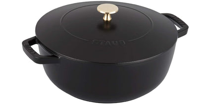 Staub Cast Iron Dutch Oven, 3.75Qt, serves 3-4, Made in France, Black 11732423
