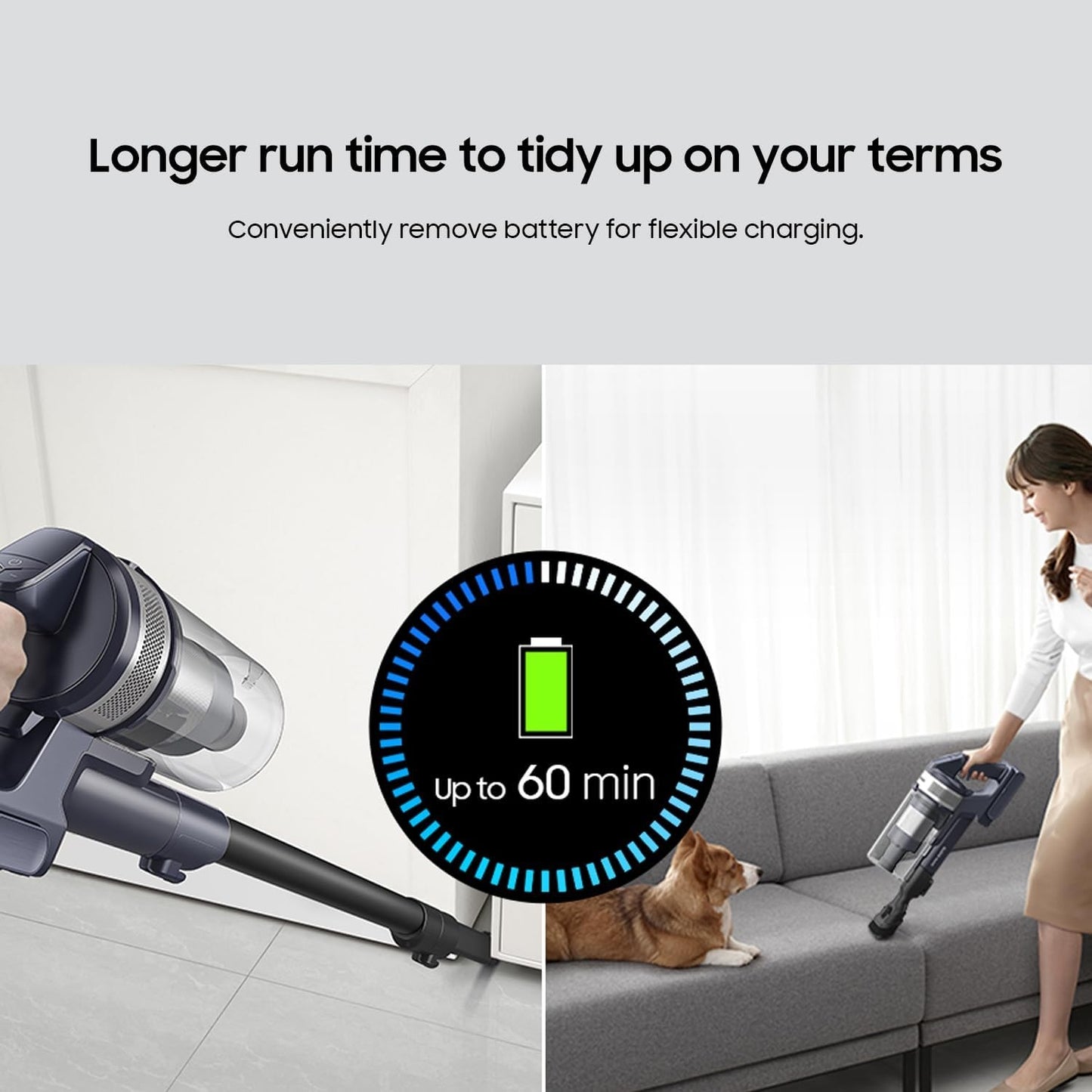 Samsung Jet 75 Pet Cordless Vacuum, Lightweight w/Turbo Action Brush, Pet Tool, VS20B75AGR5/AA