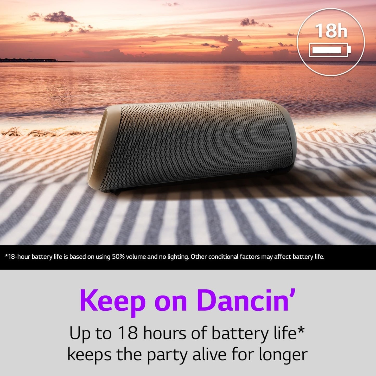 LG XBOOM Go XG5QGR Portable Bluetooth Speaker w/ up to 18HR Battery