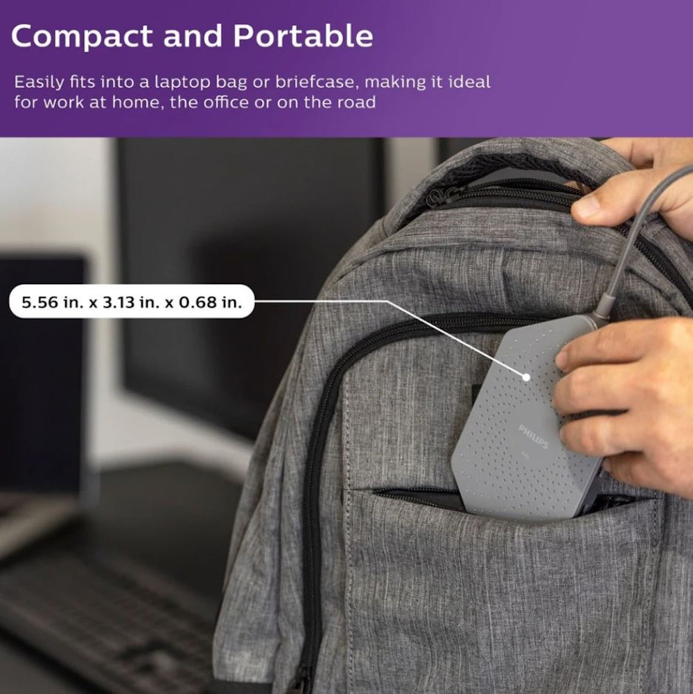 Philips Elite Plus USB-C Docking Station with Qi Wireless Charging Gray SWL9323GR37-T1