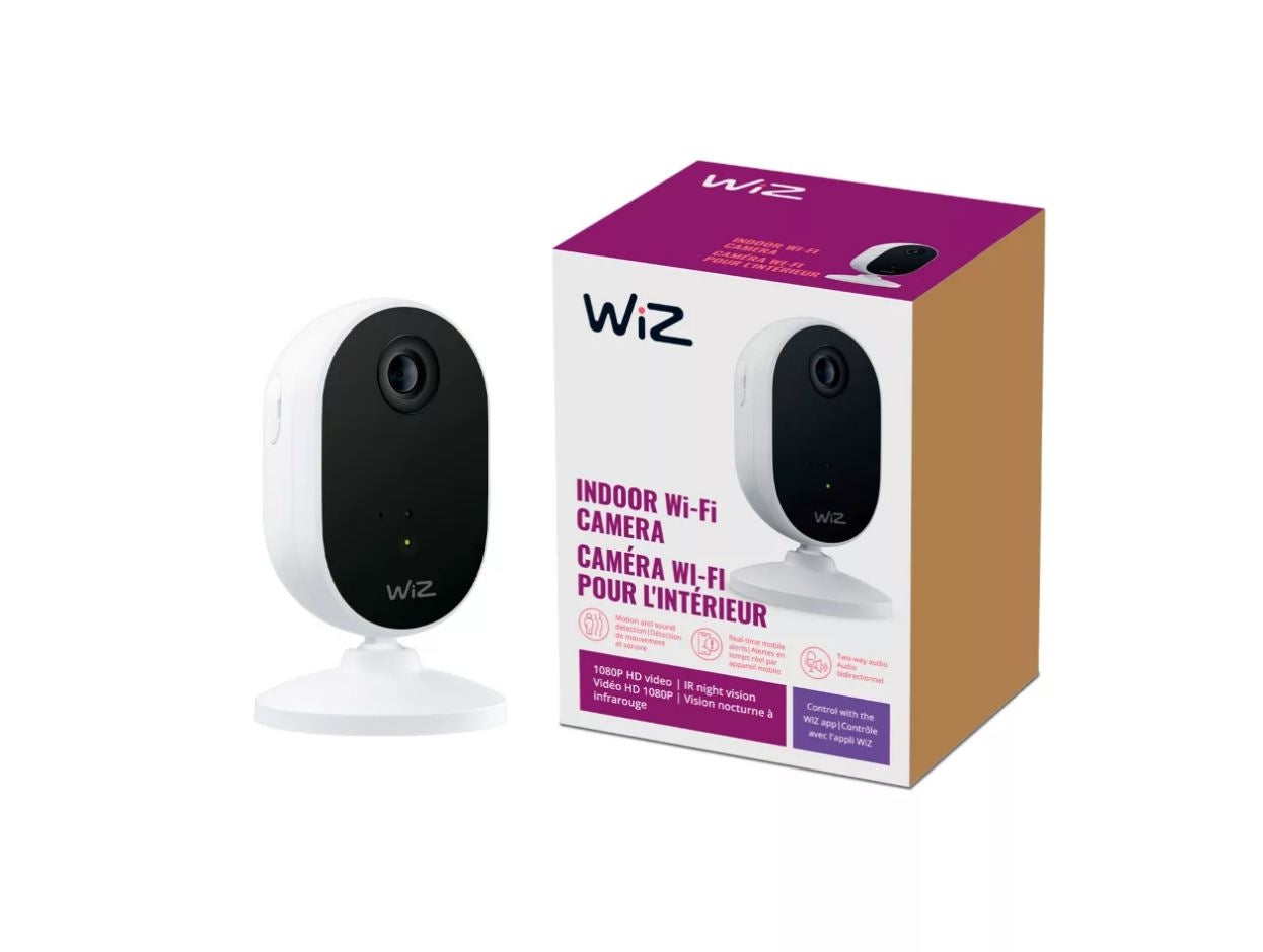 WiZ Indoor Security Camera 1080p HD Video Motion Detection Full-Duplex Audio 9290032636