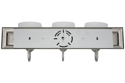 Noble Home 3-Light Bathroom 100W Vanity Light Fixture Satin Nickel WLF3623-53