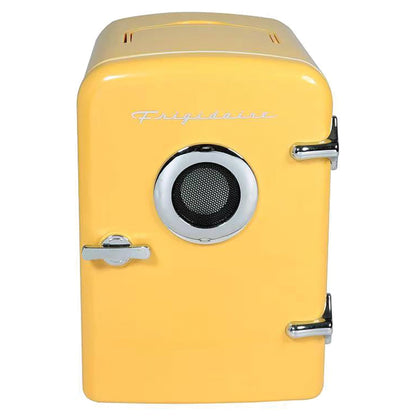 Frigidaire 6 Can Mini Portable Fridge Cooler Built-in Speaker, 4L Capacity - EFMIS151YELCP4