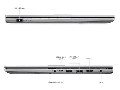 ASUS Vivobook 15.6" FHD Touchscreen Notebook, Intel Core 5 Processor, 16GB 512GB SSD Win 11, Silver 90NB13Y2-M00890