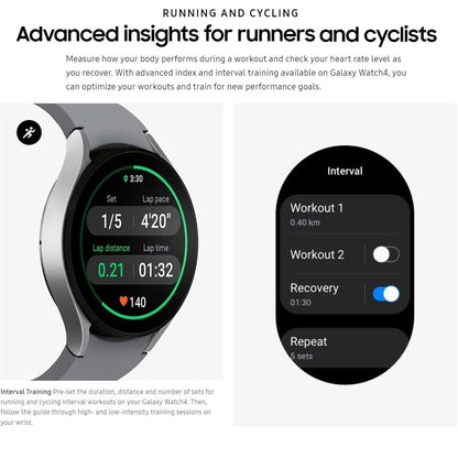 Samsung Galaxy Watch 4 Smartwatch 44mm with Extra Band Included Wi-Fi Only, Black SM-R870NZKCXAA